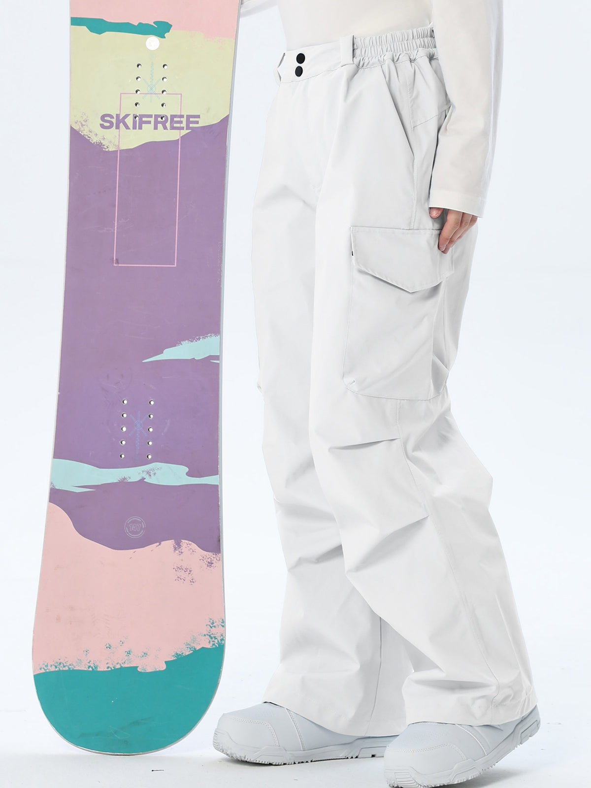 Women's Wide-Leg Cargo Snowboarding Trousers