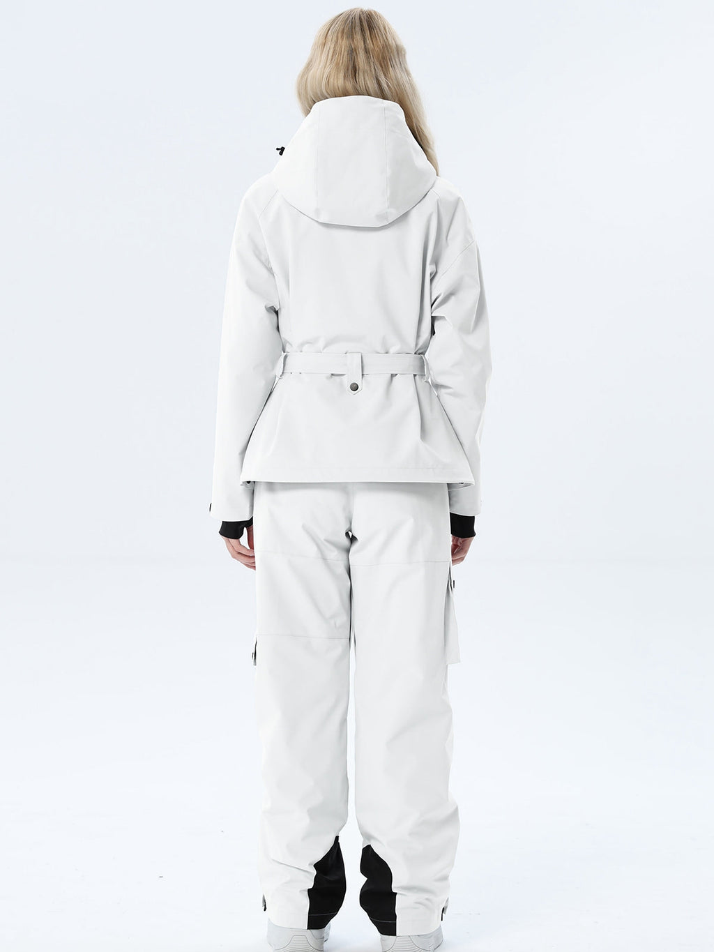 Women's Coordinated Belted Snow Jacket and Pants