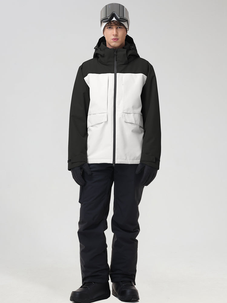 Men's Retro Contrast Ski Jacket and Bib Set