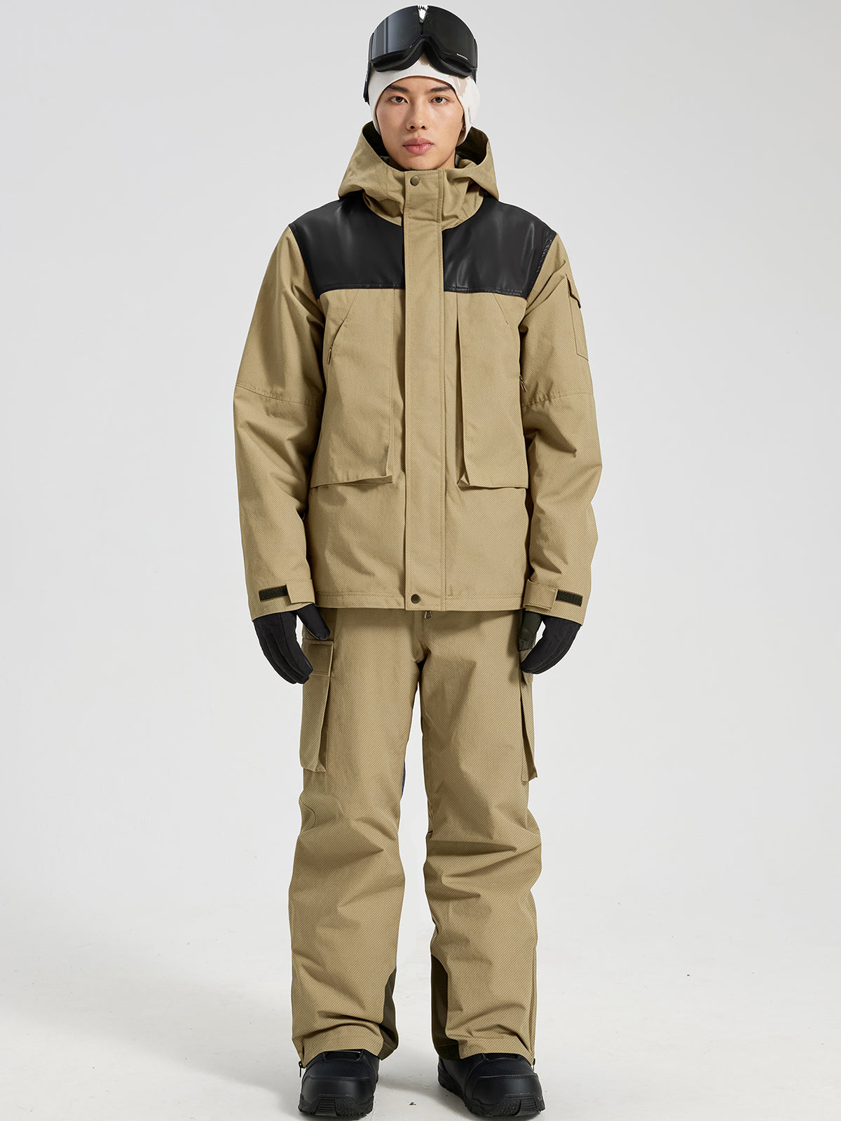 Men's Detachable-Suspender Ski Jacket and Bib Combo