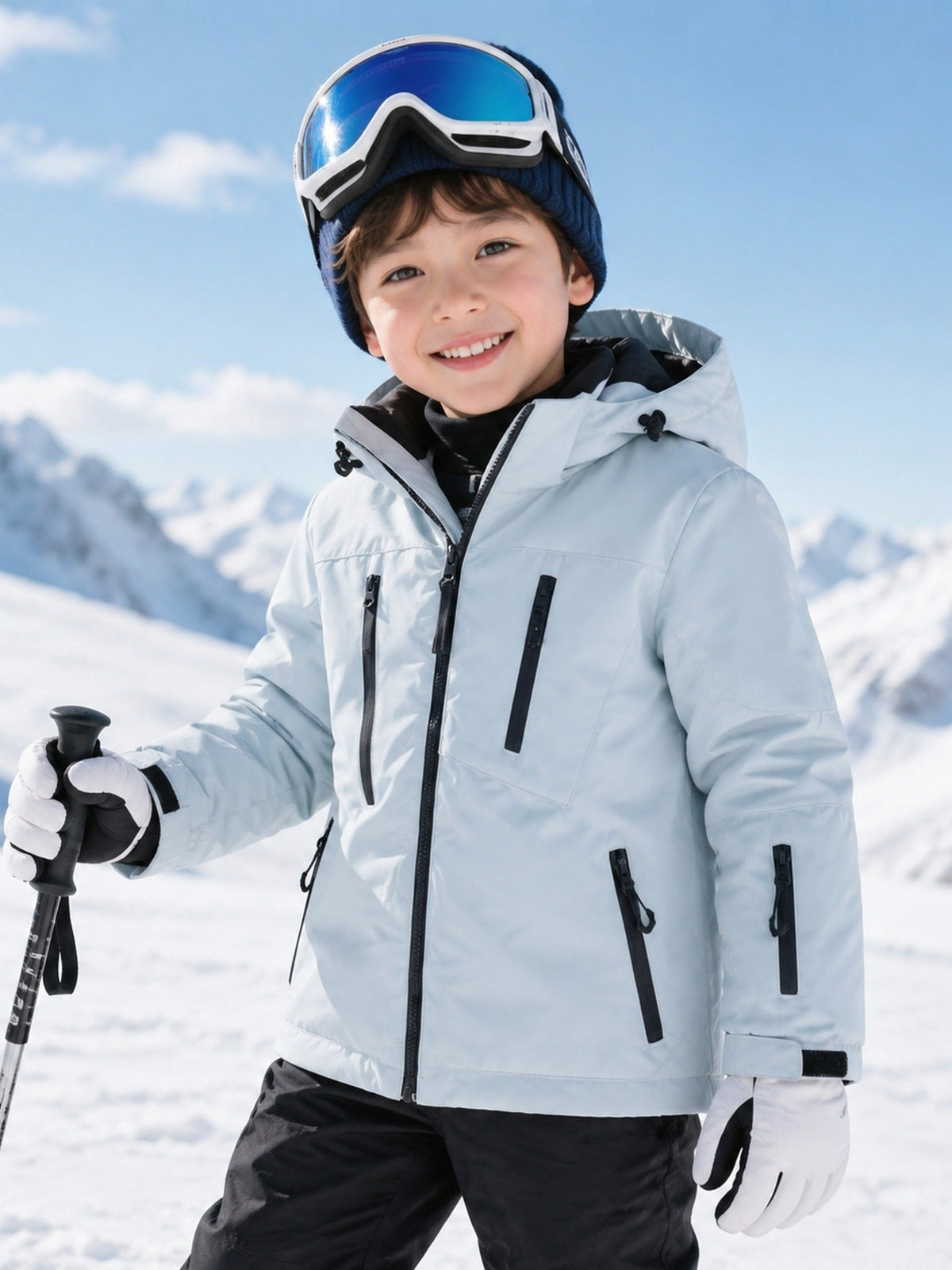 Kids' Warm-Lined Hooded Snow Jacket