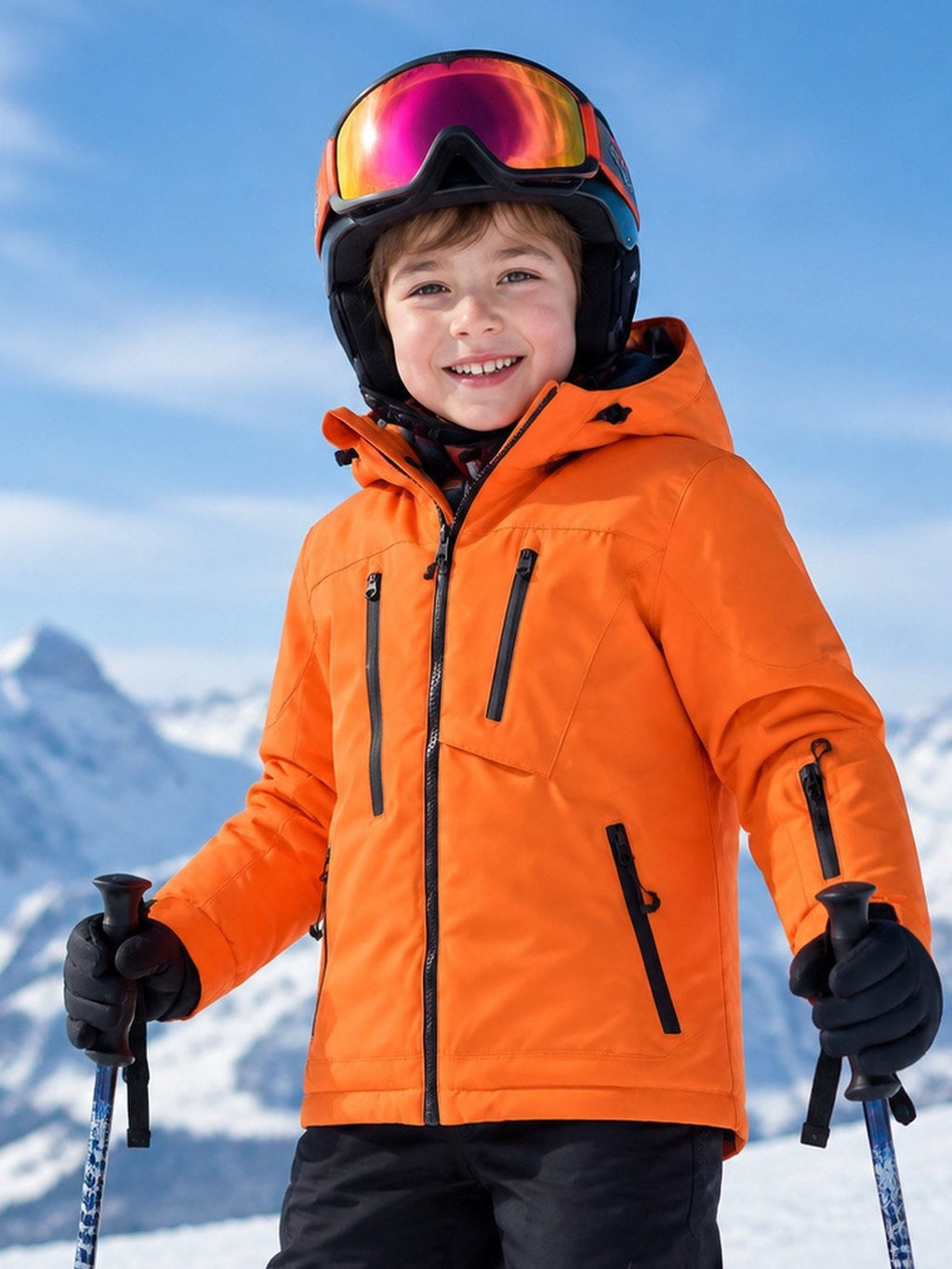 Kids' Warm-Lined Hooded Snow Jacket
