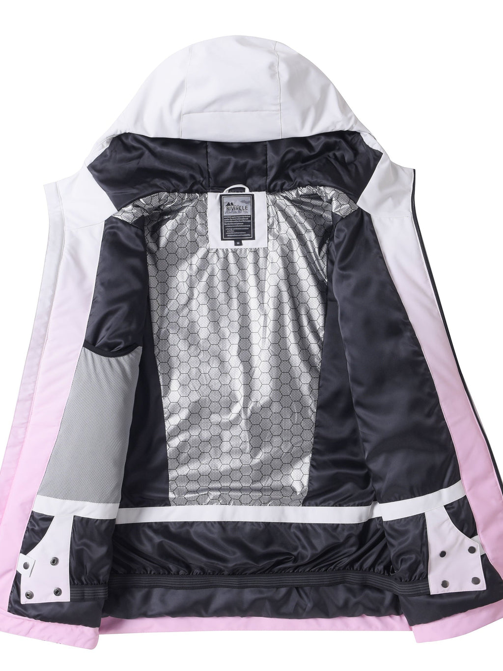 Women's Padded Hooded Snow Jacket with Storm Flap